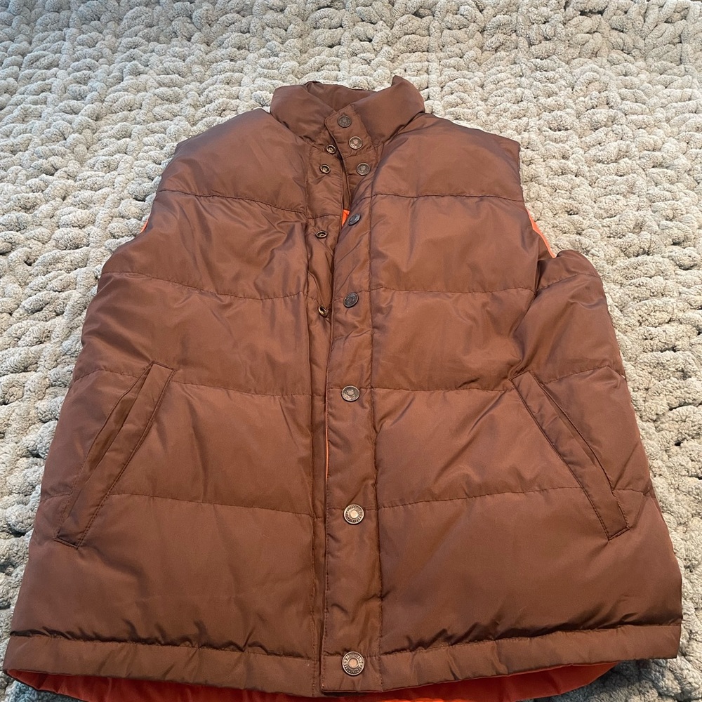 reversible vest brown/orange